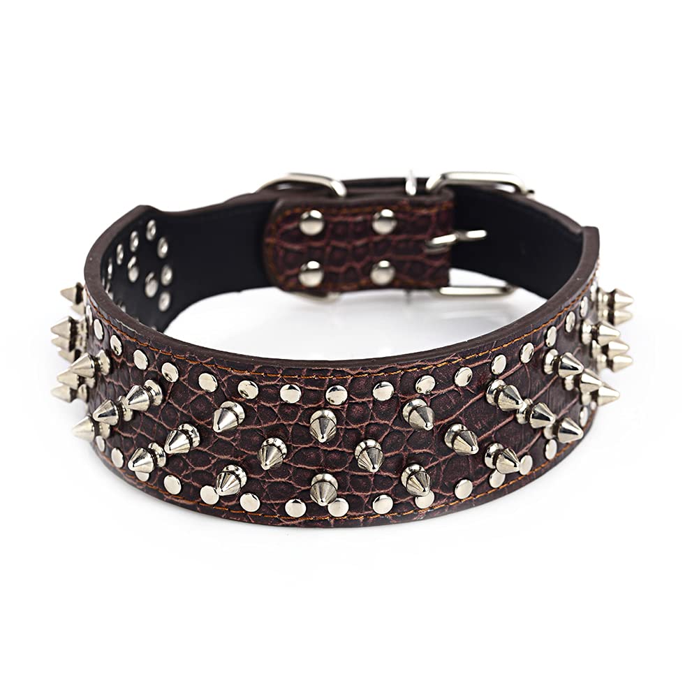 ETOPARS Dog Collar with Spike Studs, Spiked Collares with Studs, Bullet Nail Rivet Dogs Collar, Collar for Medium & Large Pets Pitbull โ image 1