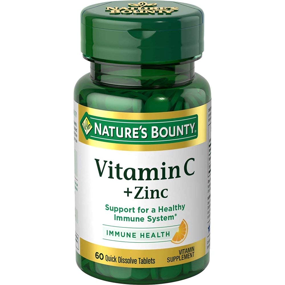 Buy Vitamin C + Zinc by Nature's Bounty, Vitamin Supplement, Supports Immune Health, 60 mg, 60