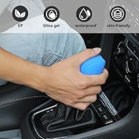 Vista 6 de 2 fundas de silicona para palanca de cambios de automóvil, cubierta antideslizante para pomo de palanca de cambios automático, protege eficazmente