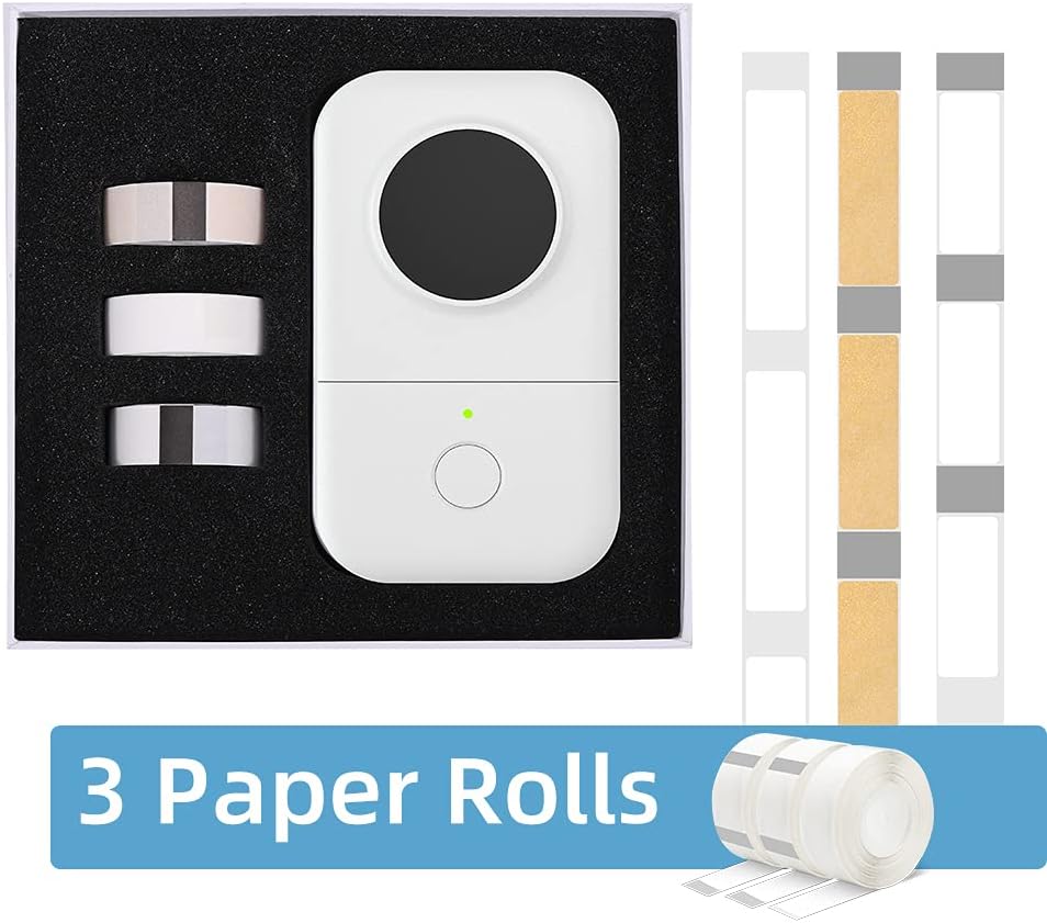 Phomemo D30 Bluetooth Label Maker with 3 Tapes Kit - 2021 Bluetooth Mini Label Maker Machine, Portable Labeling Machine, Small Label Printer for Home Office Organization & Mark, for iOS & Android : Everything Else