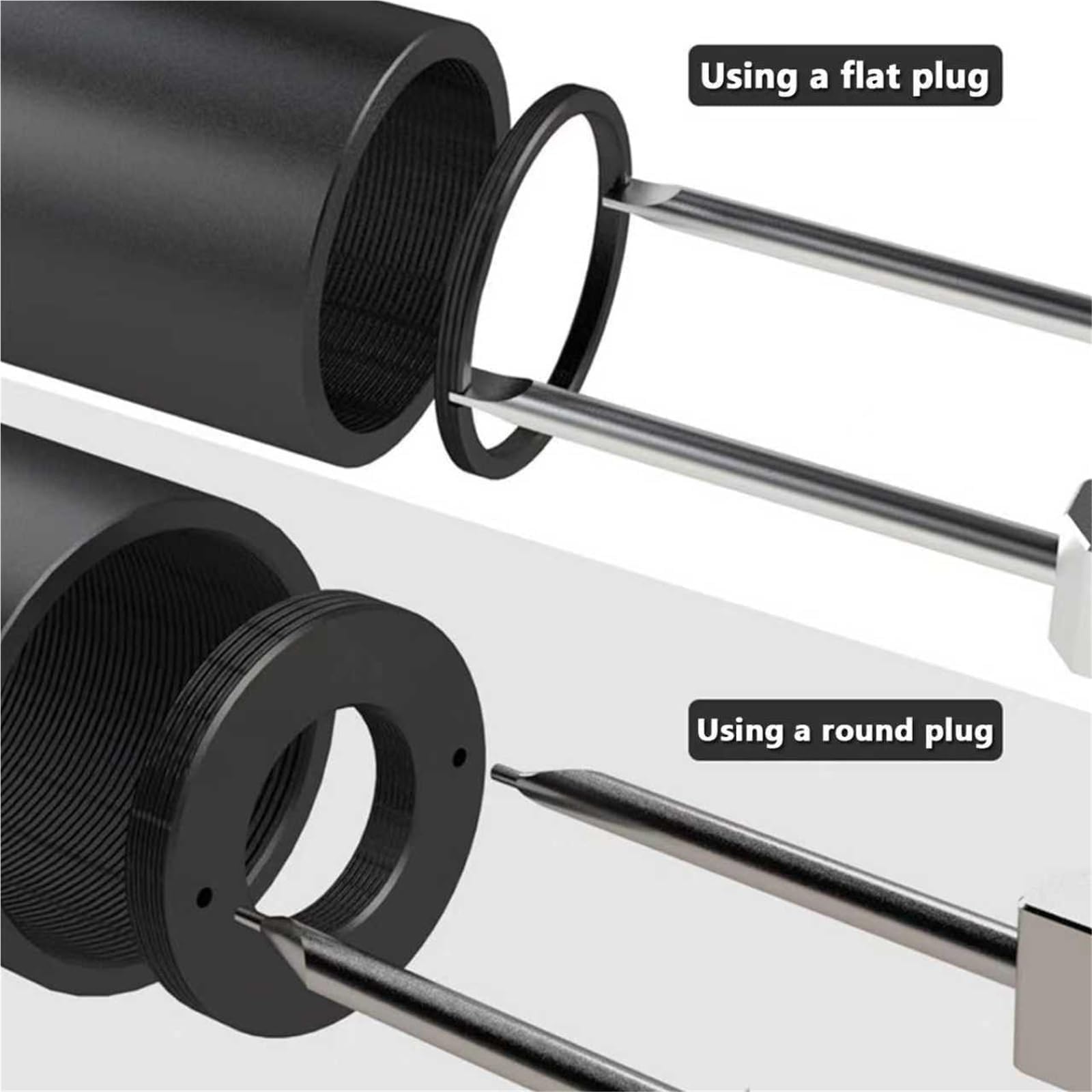 Optischer Sprengringschlüssel, verstellbarer 3-73 mm Bereich für Spiegelring-Installation und Entfernung, ideal für Mechaniker und Labor