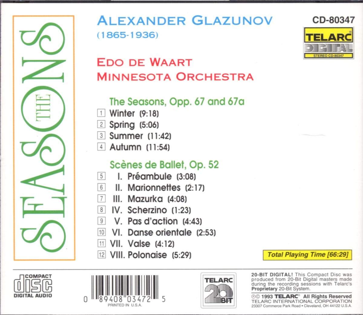 Alexander Glazunov: The Seasons