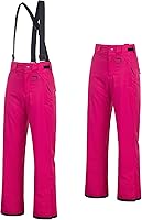 Vista 7 de CREATMO US Pantalones de nieve para mujer, baberos de esquí, impermeables, aislados, invierno y snowboard