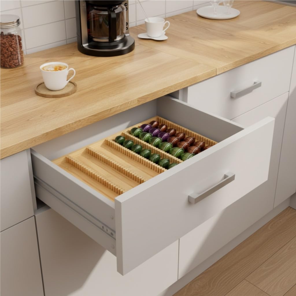 Stylish Coffee Capsule Holder Convenient K Cup Organizer For Pods Storage Perfect Addition To Your Kitchen Countertop And Bar