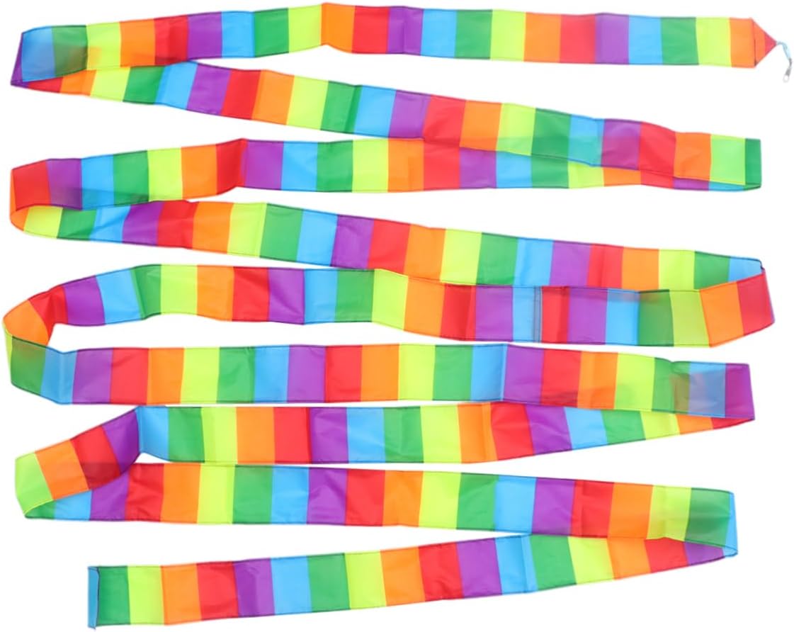 10m Kite Tail Streamer Colorful Rainbow Tail DIY Kite Flying Accessory Floating for