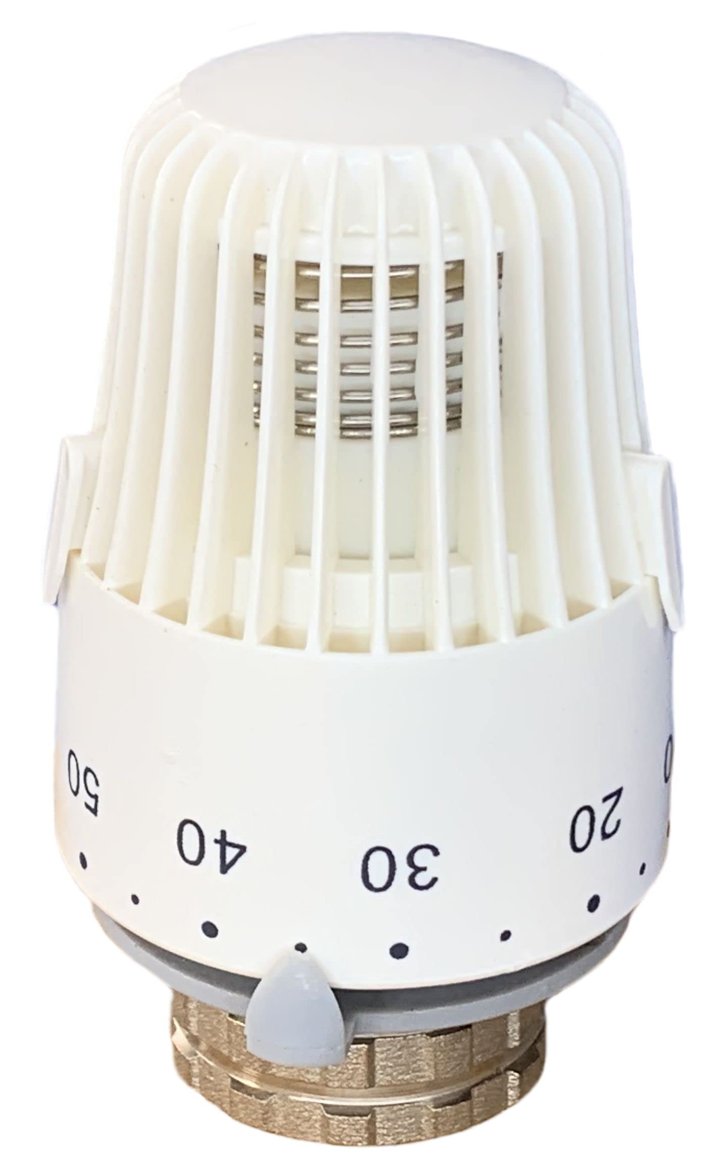 Vanne RTL 3/4" - Système de Chauffage au Sol - Tête Thermostatique Angulaire - en Laiton - H1070 - Blanc