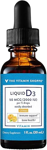 The Vitamin Shoppe Vitamina lĂquida D3 2000IU, apoya la salud Ăłsea e inmunolĂłgica, ayuda en el crecimiento celular saludable y la absorciĂłn de The Vitamin Shoppe Vitamina lĂquida D3 2000IU, apoya la salud Ăłsea e inmunolĂłgica, ayuda en el crecimiento celular saludable y la absorciĂłn de