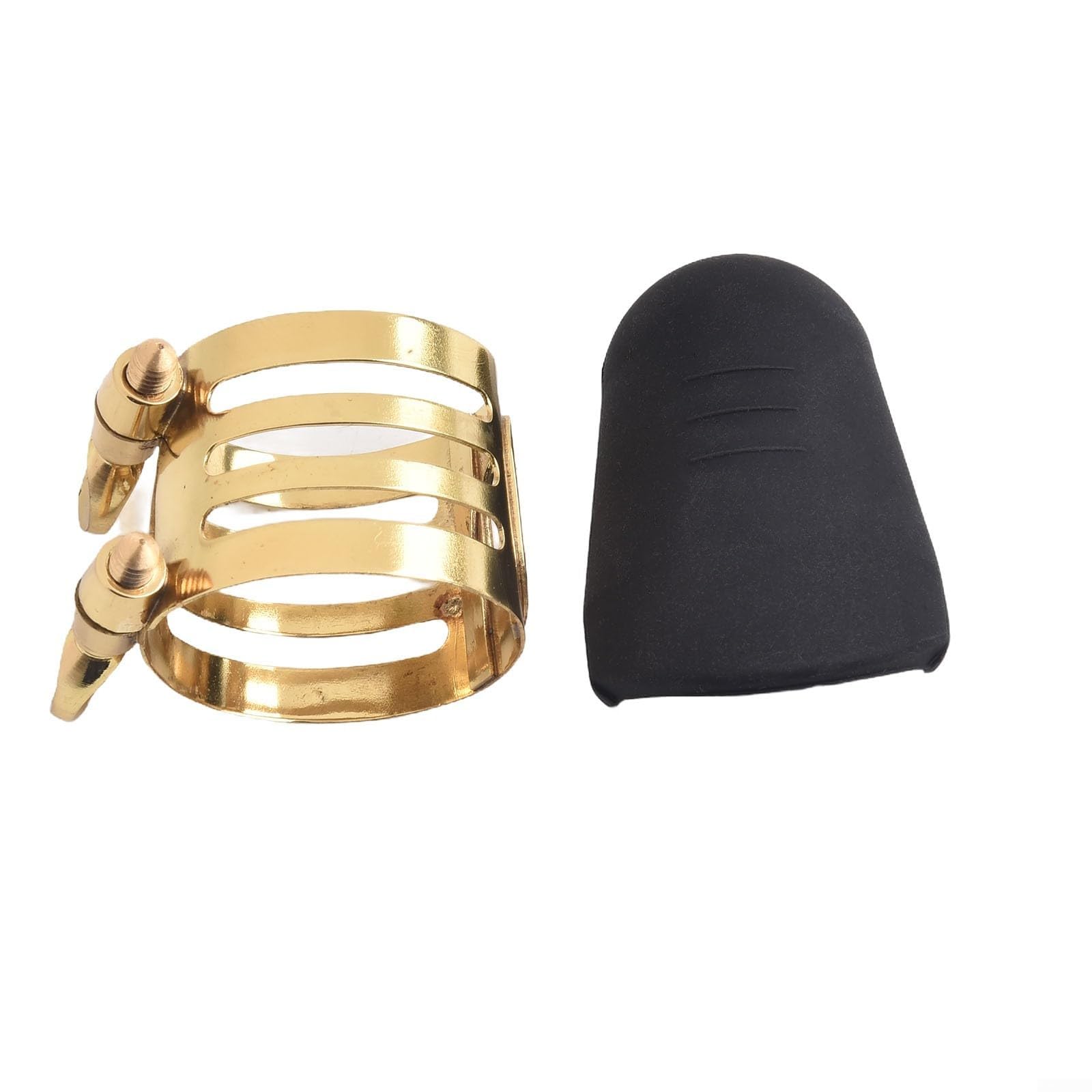 Ligature haute performance pour saxophone et clarinette Support de anche en métal sécurisé et fiable (ALTO SAX), ALTO SAX