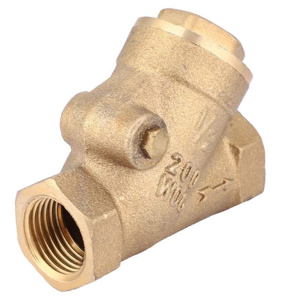 Válvula de retención unidireccional tipo Y de latón con rosca NPT de 1/2 pulgada - 1.6Mpa for agua y aplicaciones