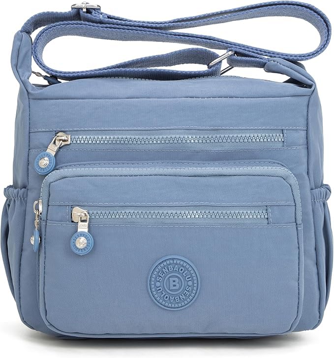 Image of Women Crossbody Bag Waterproof Nylon Multi-layer Crossbody Bag Casual Satchel Bag Shoulder Bag Messenger Bag Travel Bag Day Pack