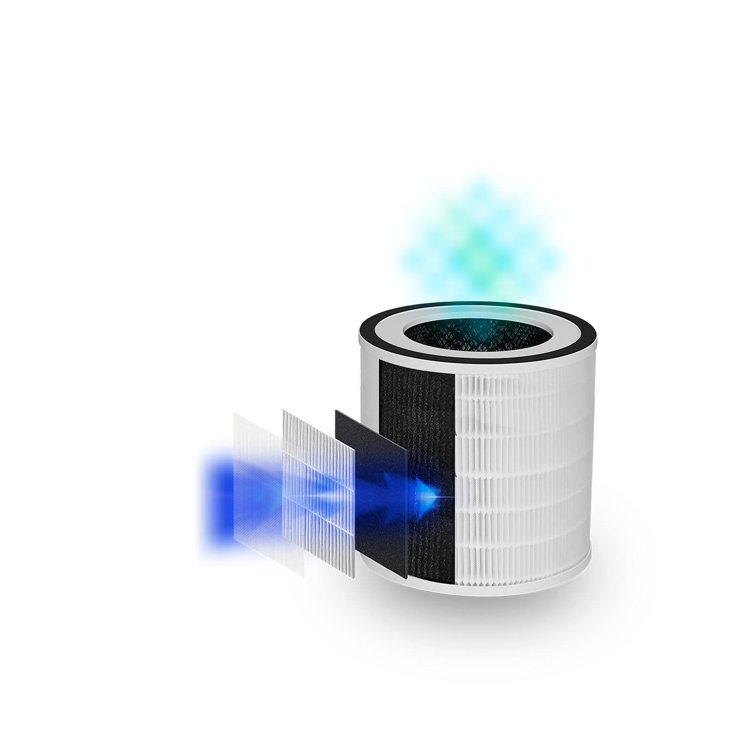 SPC SPIRARE ION Wi-Fi Smart Air oczyszczacz powietrza do 32m2, 4 fazy filtrowania, filtr True HEPA 13, jonizator, super cichy, kompatybilny z asystentami głosowymi