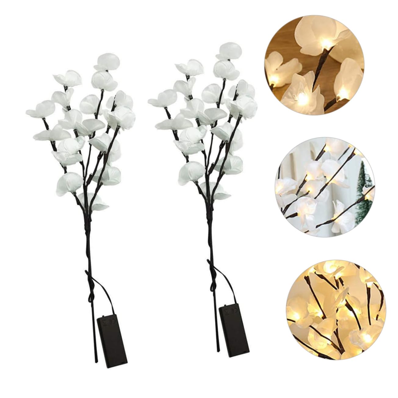 NUOBESTY Artificial Leaf Vines Room Decor Led Phalaenopsis Branch Light Creative Led Lamp for Home Decor