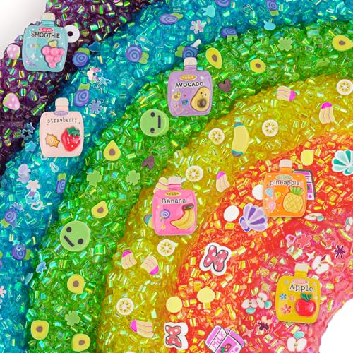 Okaybee 6er-Pack Bingsu Slime Set, Regenbogen Schleim für Kinder, Schleim Party Geschenke, Sensorisches Spielzeug, Feiertags Geburtstags Ostern Halloween Mädchen und Jungen