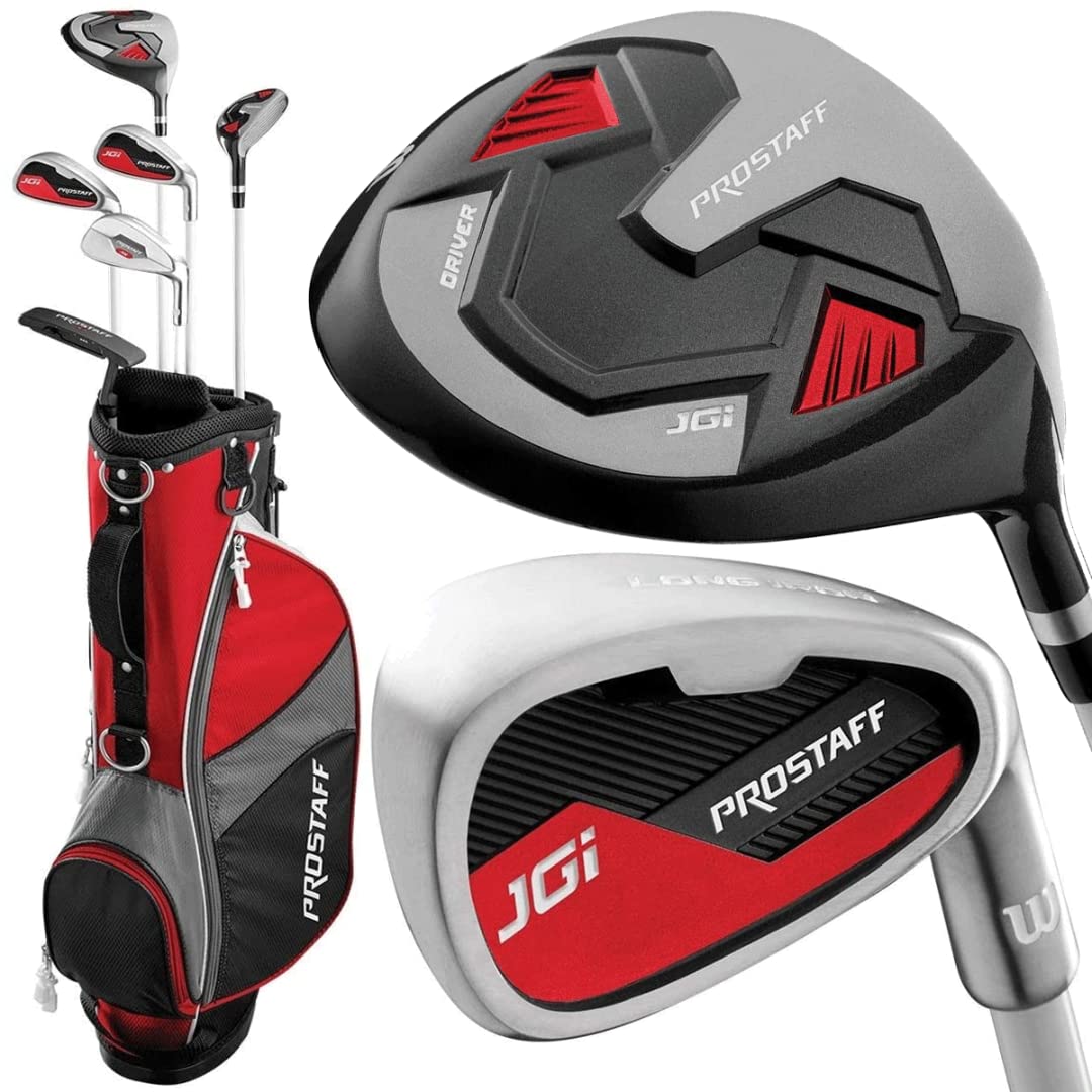 Wilson Golf Pro Staff JGI LG Juego de Palos Junior, Mano Dominante Derecha, Grafito, Incl. Bolsa de Transporte