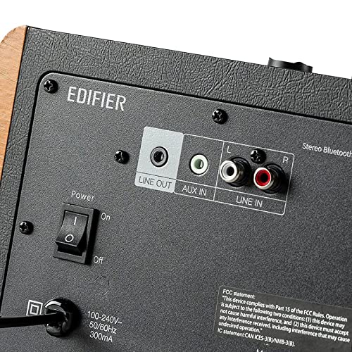 Edifier D12 Bücherregal-Lautsprecher - Integrierter Desktop-Stereo-Bluetooth-Lautsprecher - Drahtloser Computer-Lautsprecher für den Desktop-Einsatz - 70 Watt RMS mit Subwoofer-Line-Out - Holzgehäuse – Bild 4