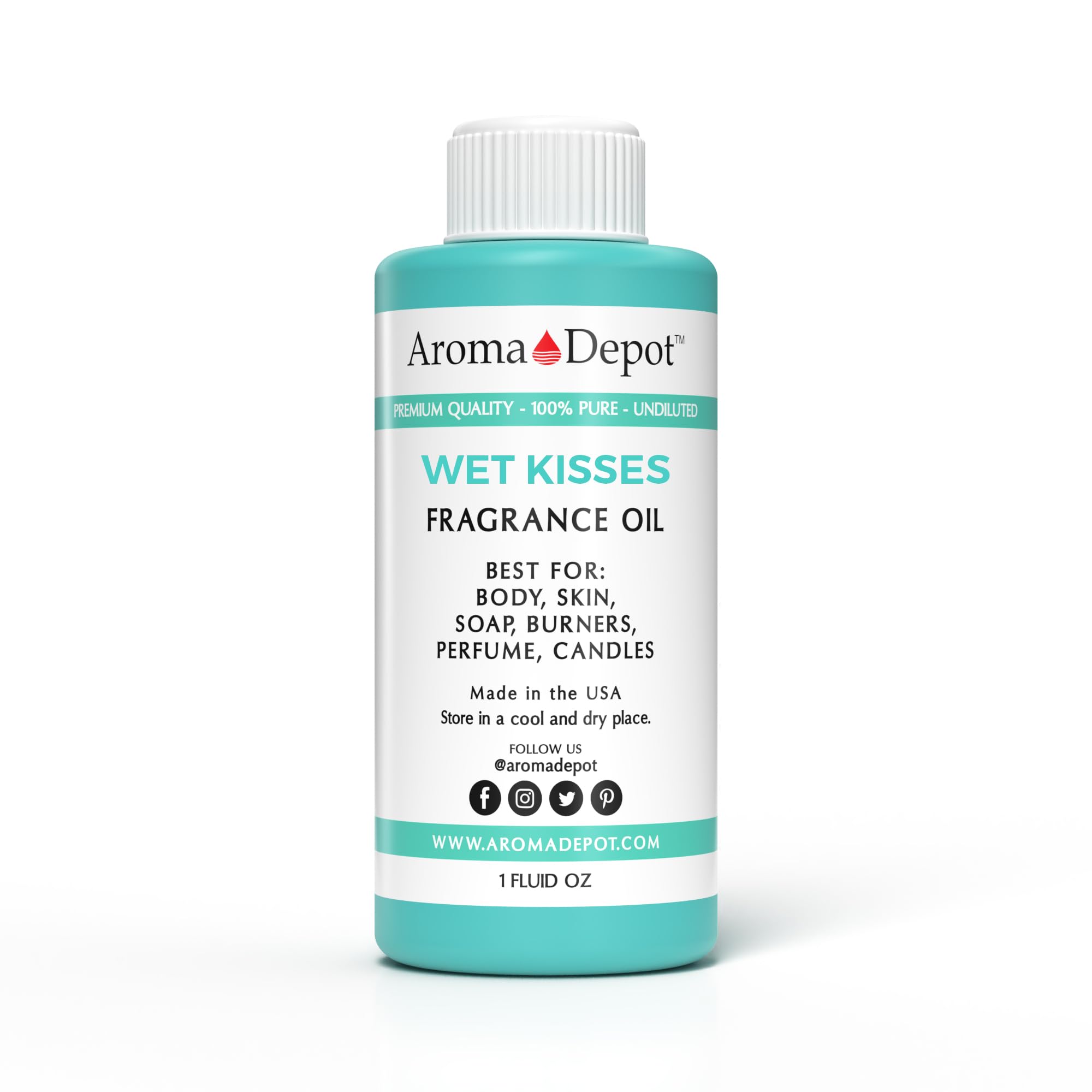 Aroma Depot Wet Kisses 1oz Fragrance Oil I Perfume I Skin Oil I Scented. DIY Projects Such as Candles, Bath Bombs, Body Butters, Creams &amp; Lotions. Few Drops in The Diffuser, Burners, or Warmers.