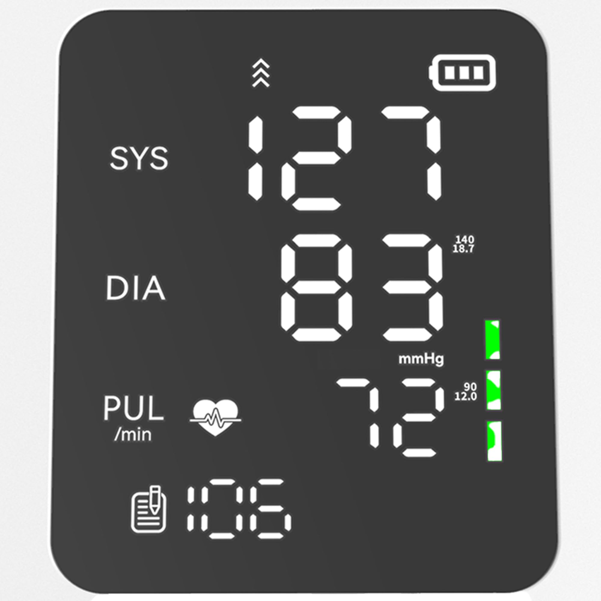 GIMA - automatyczny cyfrowy sfigmomanometr oscylometryczny Easycheck, z wyświetlaczem LED, dla dorosłych, minimalny i maksymalny pomiar ciśnienia tętniczego i tętna, 49880