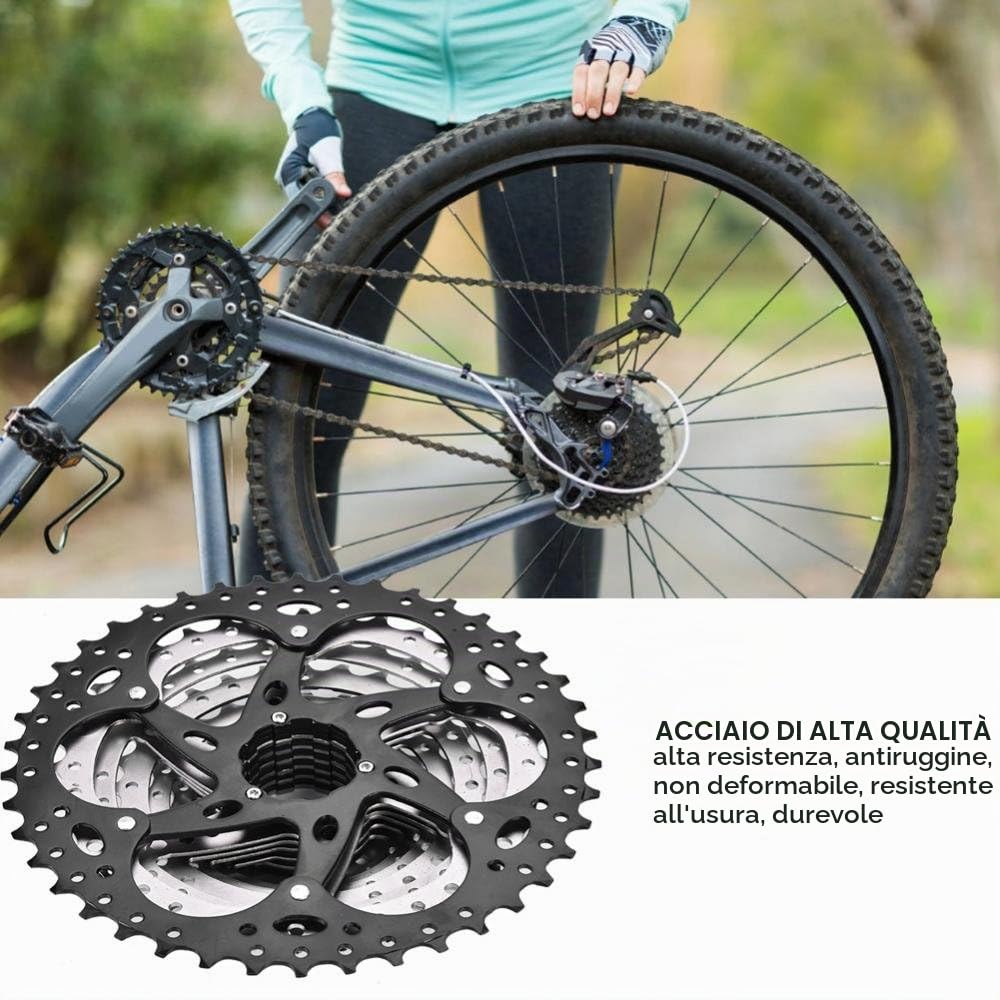 Cassette 10 Speed,Cassette 10 Speed 11 42t icletta 10 Ruote pignone a Ruota Libera 11 42T Accessorio per la Sostituzione della icletta