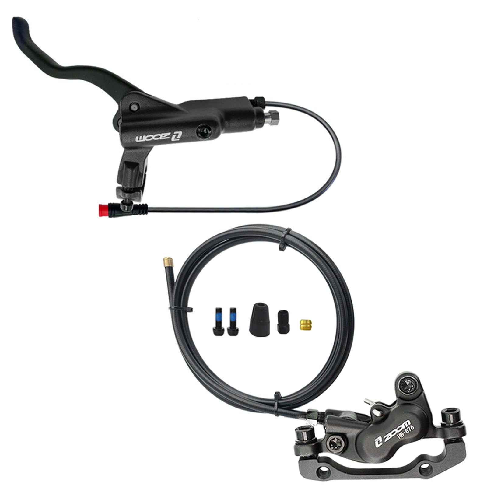 BUCKLOS Zoom HB876E 2-PIN 4 Piston Ebike Power Off Hydraulic Disc Brake Set