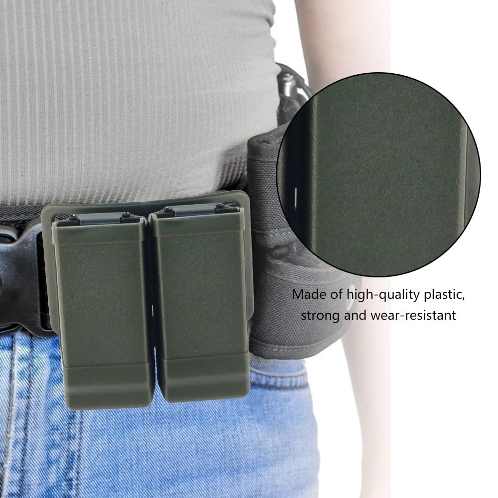 MiOYOOW Porta Caricatore Doppio, Tasca Portacaricatori Tattica per Pistola, Portacaricatore Custodia per Caricatori per Fondina per M92 P226 1911 G17