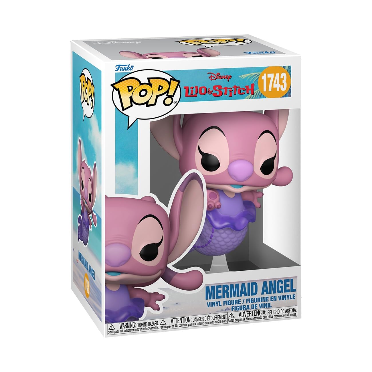 Funko Pop! Disney: Lilo & Stitch - Mermaid Angel - Figura de Vinilo Coleccionable - Idea de Regalo - Mercancía Oficial - Juguetes para niños y Adultos - Figura Modelo para coleccionistas y exhibición