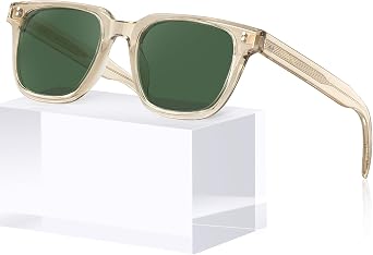 AVAWAY Retro Polarised Mens Sunglasses Vintage Square Eyewear UV400 Protection for Driving Travel