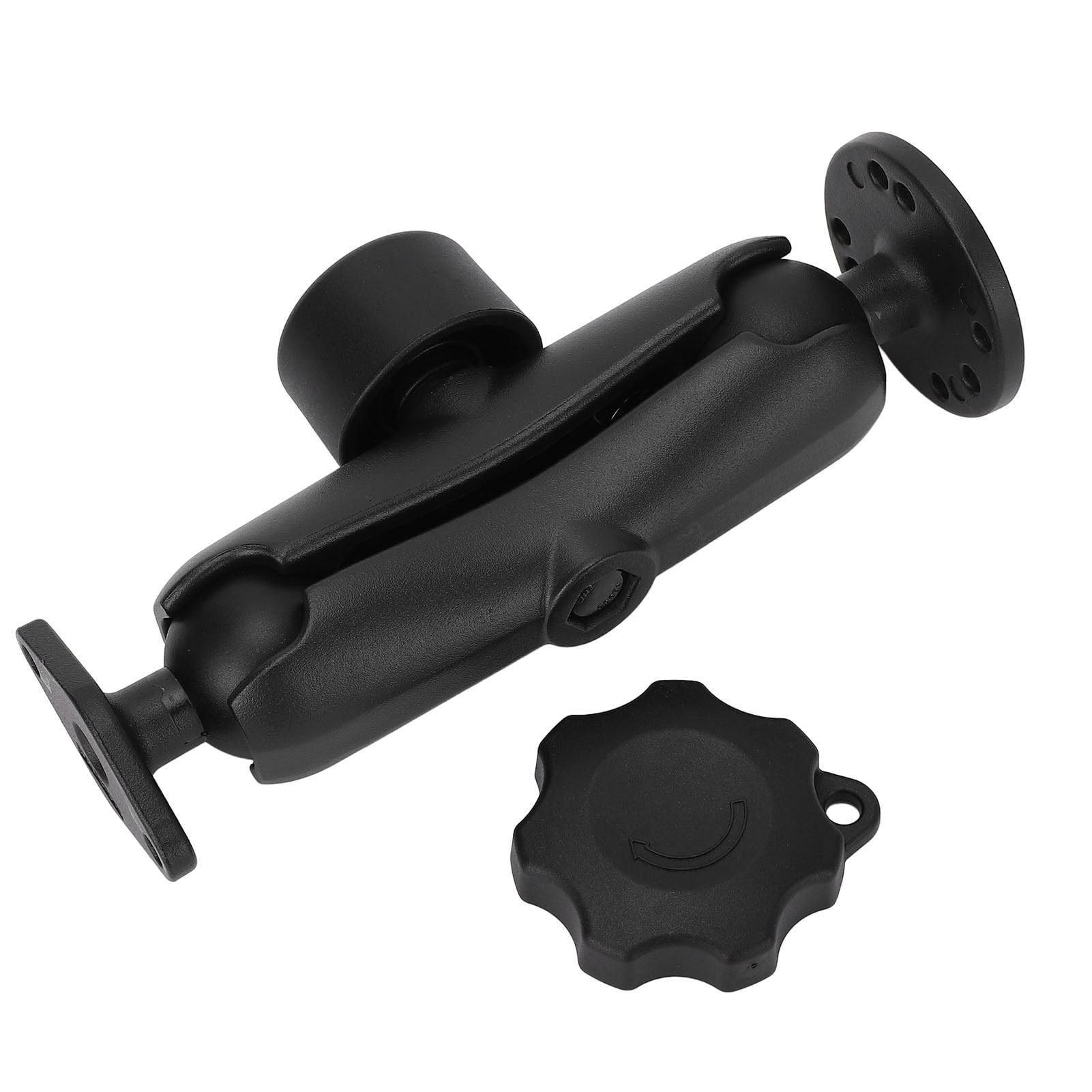 Brazo de Doble Zócalo de Aleación de Aluminio Antirrobo para Tabletas y Teléfonos con Adaptador de Bola de 1,5 Pulgadas: Solución Duradera de Montaje en Múltiples ángulos