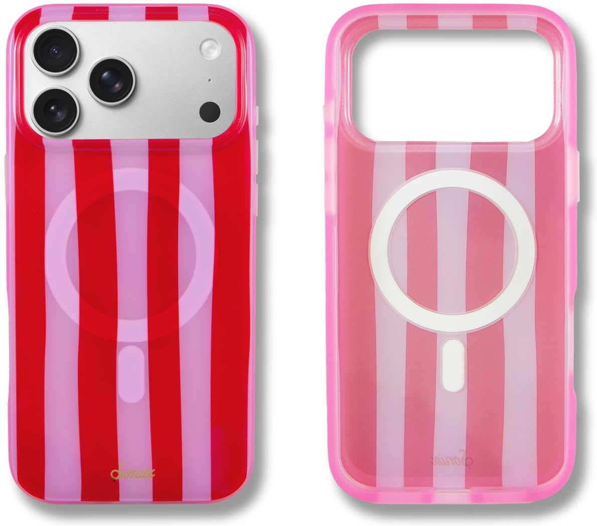 Sonix Case for iPhone 18 Pro Max, 17 Pro Max | Jelly Stripe Red/Pink