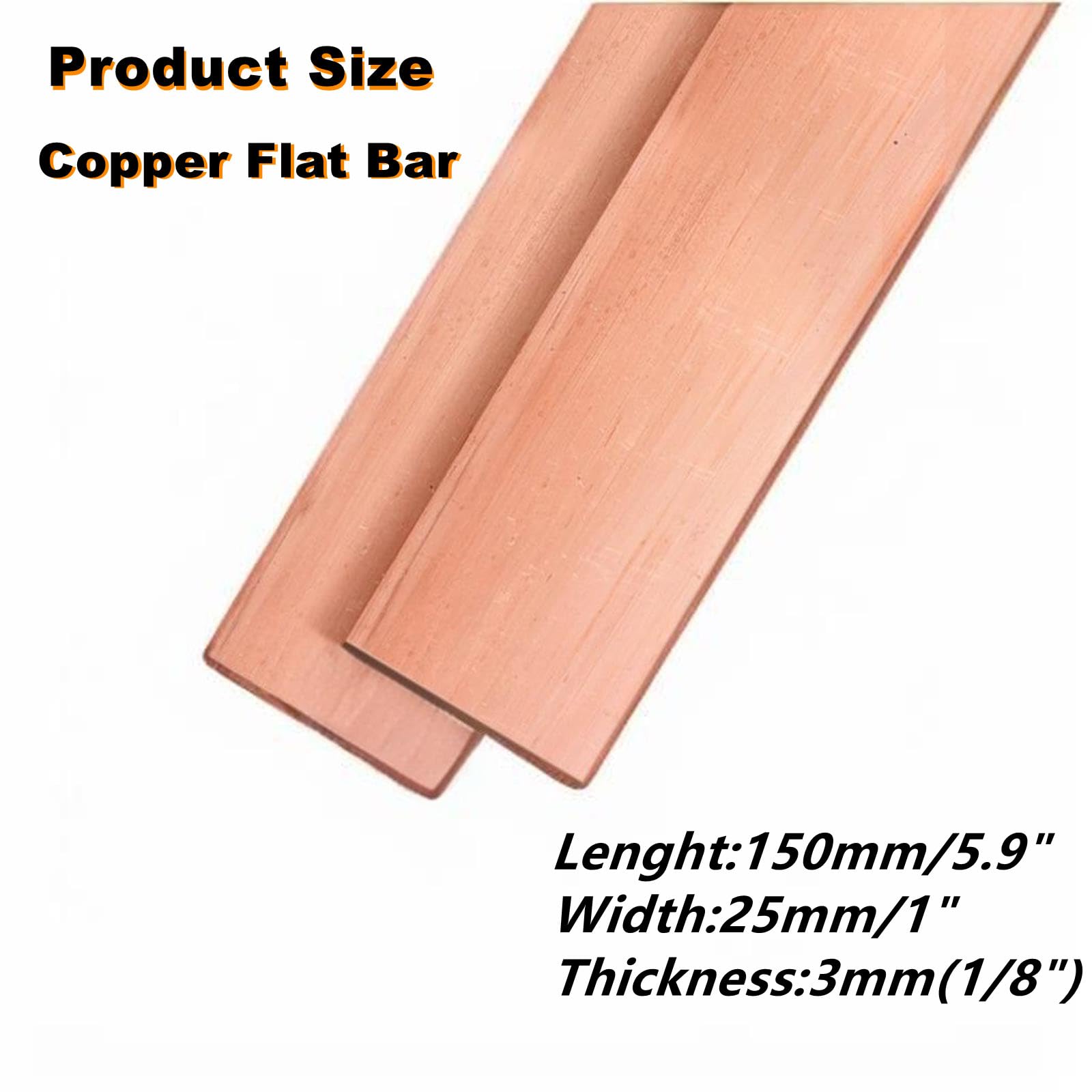 DIY Copper Flat Bar 3mm X 25mm 1/8" X 1" X 12" C110 - View #10