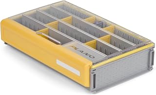 Casafoyer Edge Professional 3700 Deep Tackle Storage | Premium Tackle Organization with Rust Prevention, Clear/Yellow - Pack of 2
