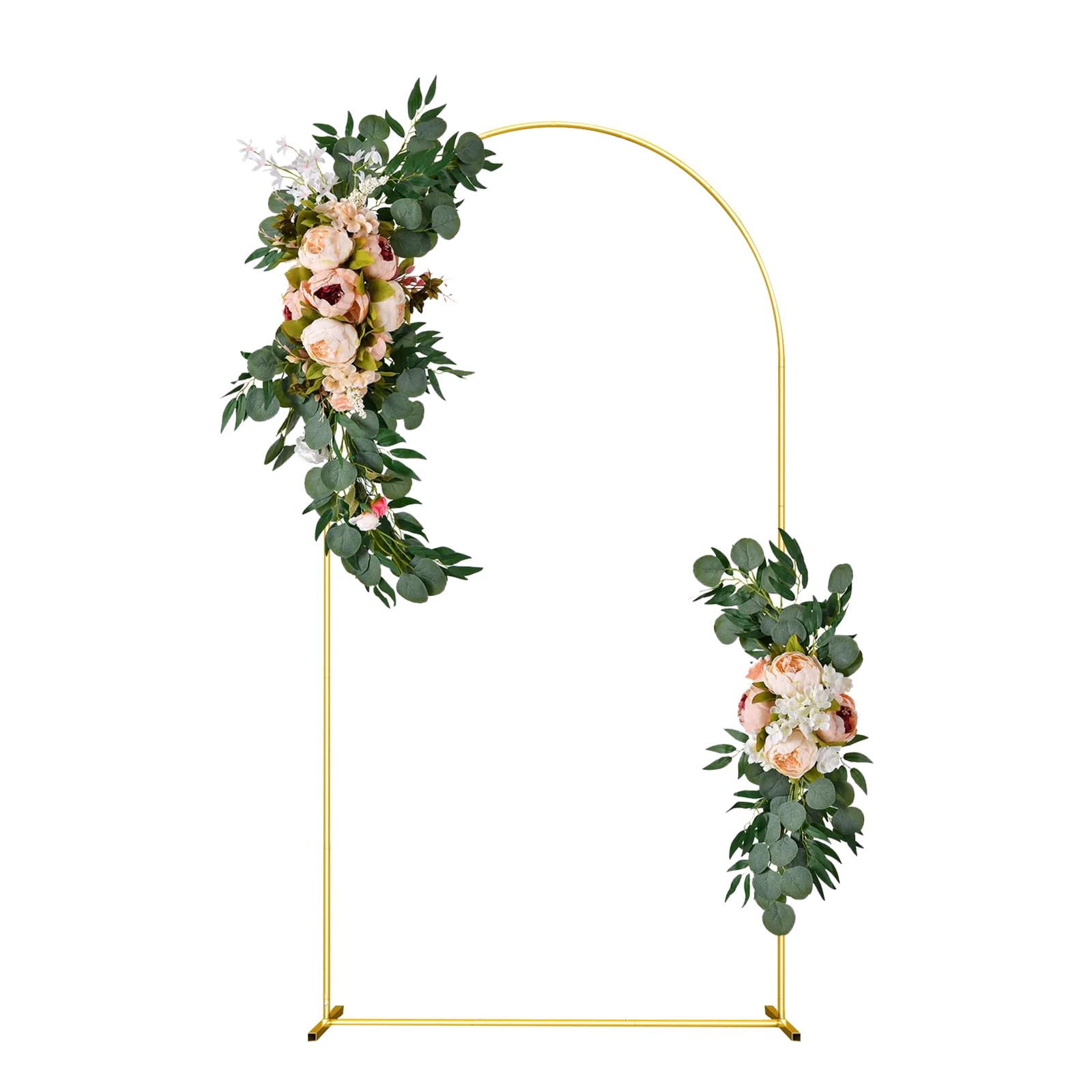 SPRITE DISPLAY Wedding Arch Backdrop Stand 6.6FT Gold Wedding Balloon Arched Backdrop Stand Square Arch Frame for Birthday Party Bridal Baby Shower Ceremony Decoration