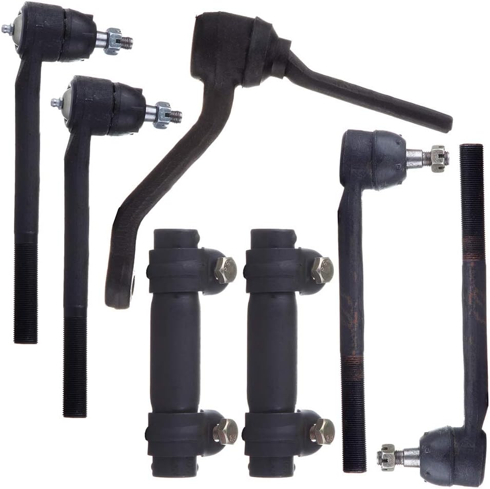 SCITOO 7-PC SET Front Suspension Kit - Fit For Chevy Blazer For Chevy S10 For GMC Jimmy For GMC Sonoma For Isuzu Hombre Idler Arm Inner Tie Rod End Outer Tie Rod End Tie Rod Adjusting Sleeve