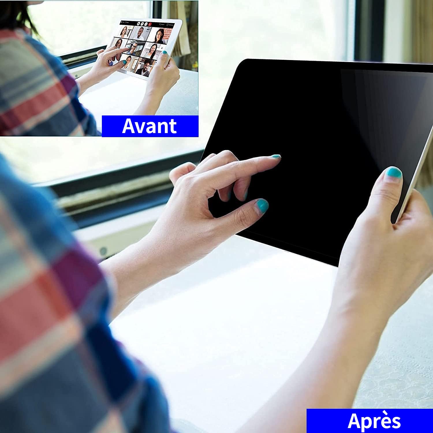Mamol Magnetischer Displayschutz für iPad Pro 12,9 Zoll, Anti-Spy/Anti-Spy-Bildschirmschutzfolie für iPad 6. 5. 4. 3. Generation (2022/2021/2020/2018)