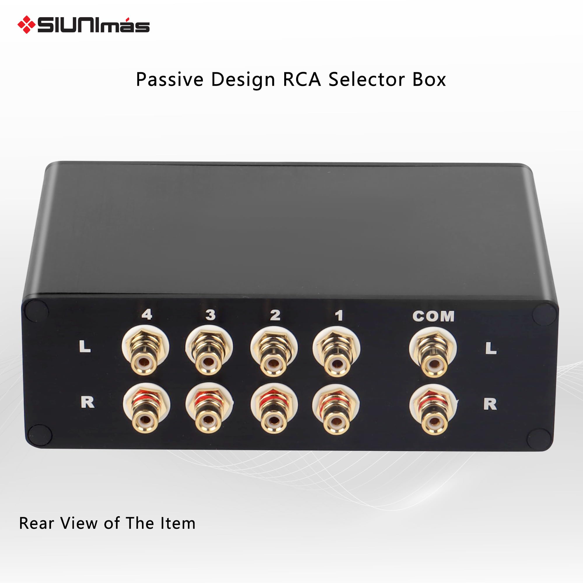 4 "1-Out Pro RCA Passivo Audio Switching Box 4 Canali Convertitore Audio Passivo Selettore Audio Passivo Box 1" 4-Out (R0401-RCA)