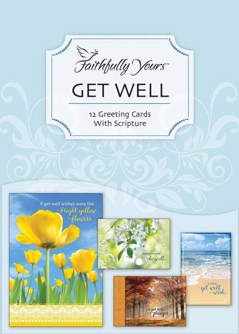 Faithfully Yours 166980 Get Well Card-Boxed - Thoughts of You - Box of 12