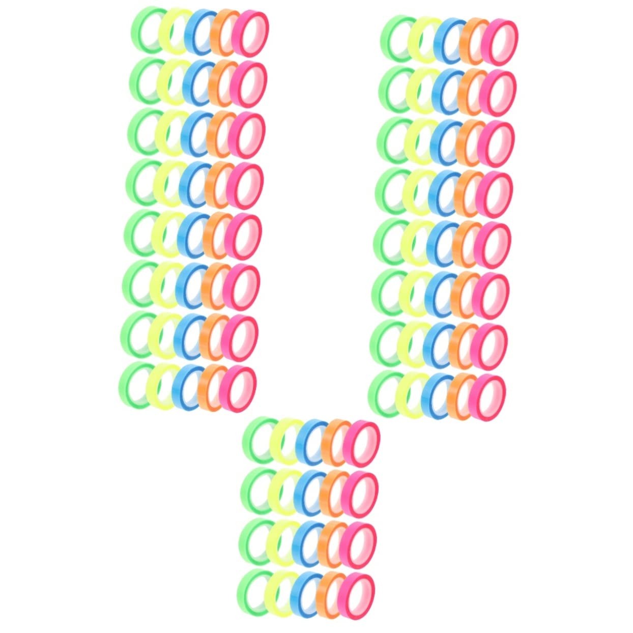 Cabilock 5 Juegos De Cintas Fluorescentes Para Lectura Resaltadores Adhesivos Marcadores De Página Portátiles Notas Adhesivas De 20 Rollos X 5