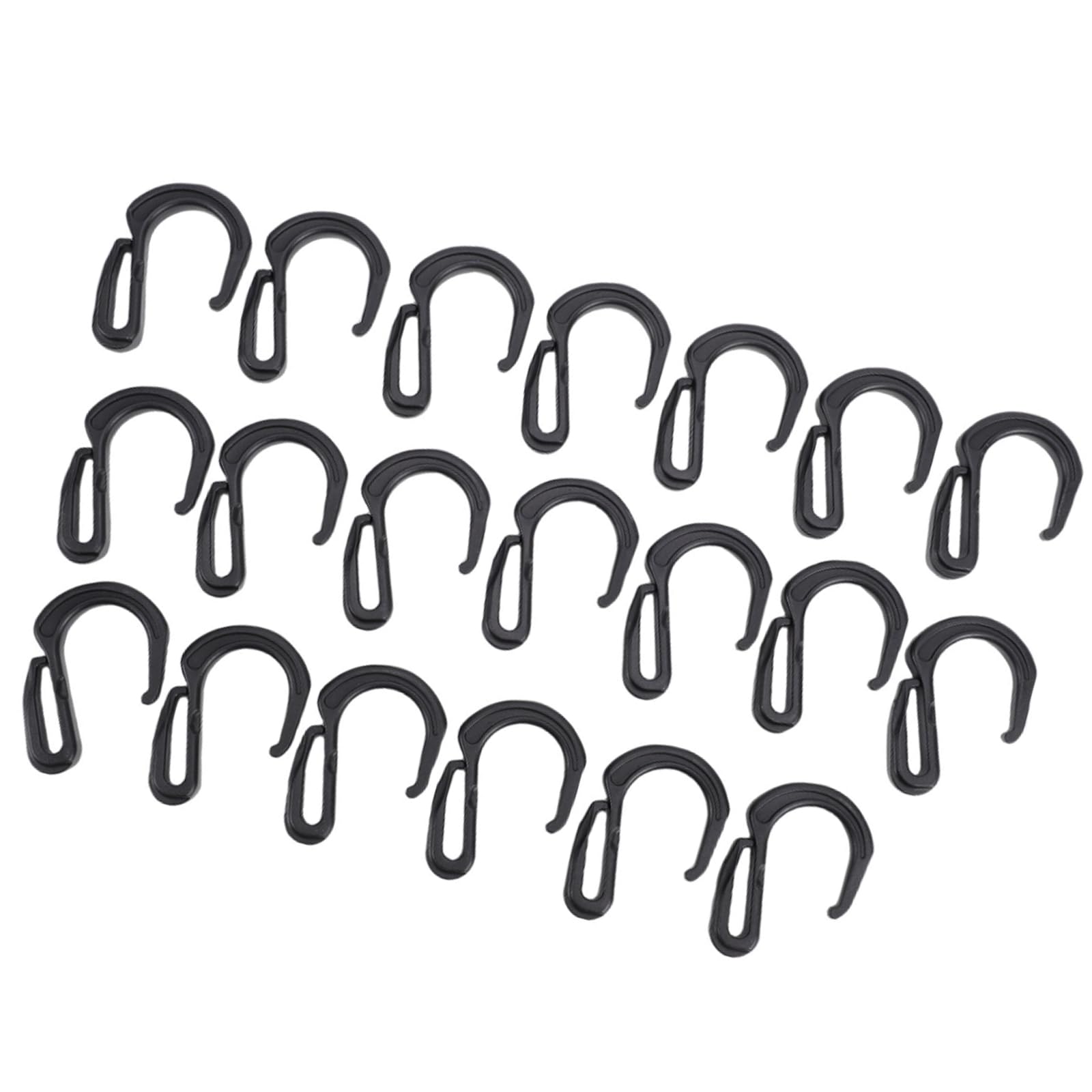 Jazuaiao Multicolor Of 20 Tough Hooks For Car Elastic Cord Perfect For Organizing Household And Vehicle Items Home And Carabiners