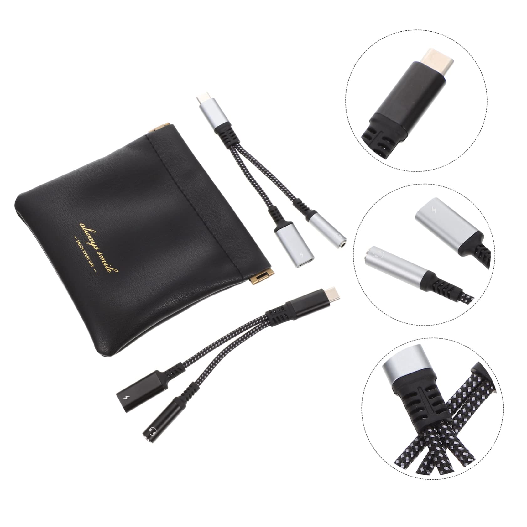Uonlytech 2piezas Adaptador USB c para Auriculares y Carga Conector Tipo c Jack De Compatible Dispositivos Móviles y Tabletas Diseño Compacto y