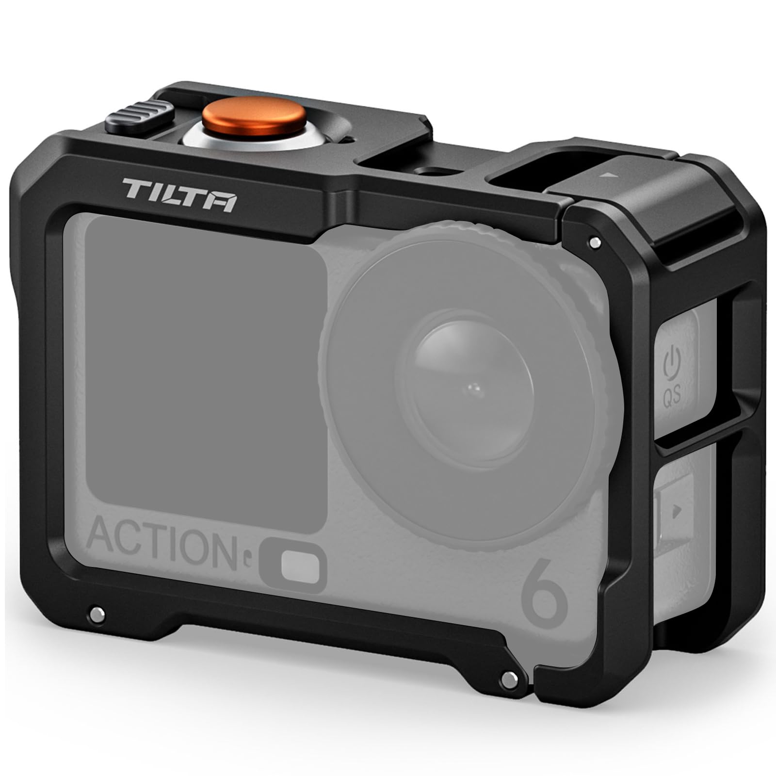 Tilta Action 6 Cage, Gabbia Completa per Fotocamera Compatibile con DJI Osmo Action 6 - Nero TA-T95-FCC-B