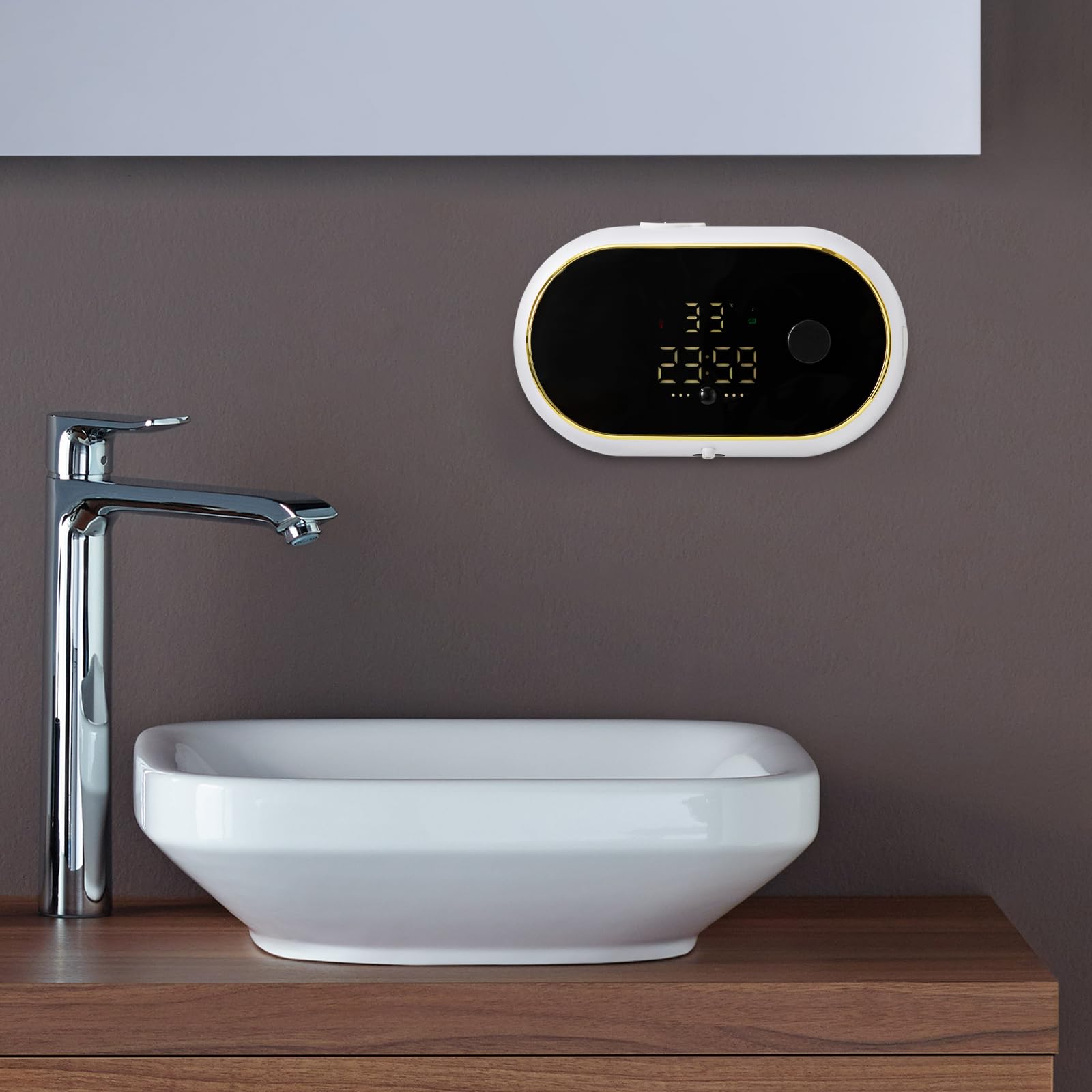 Dispensador de jabón automático para pared, 450 ml, sin contacto, baño y