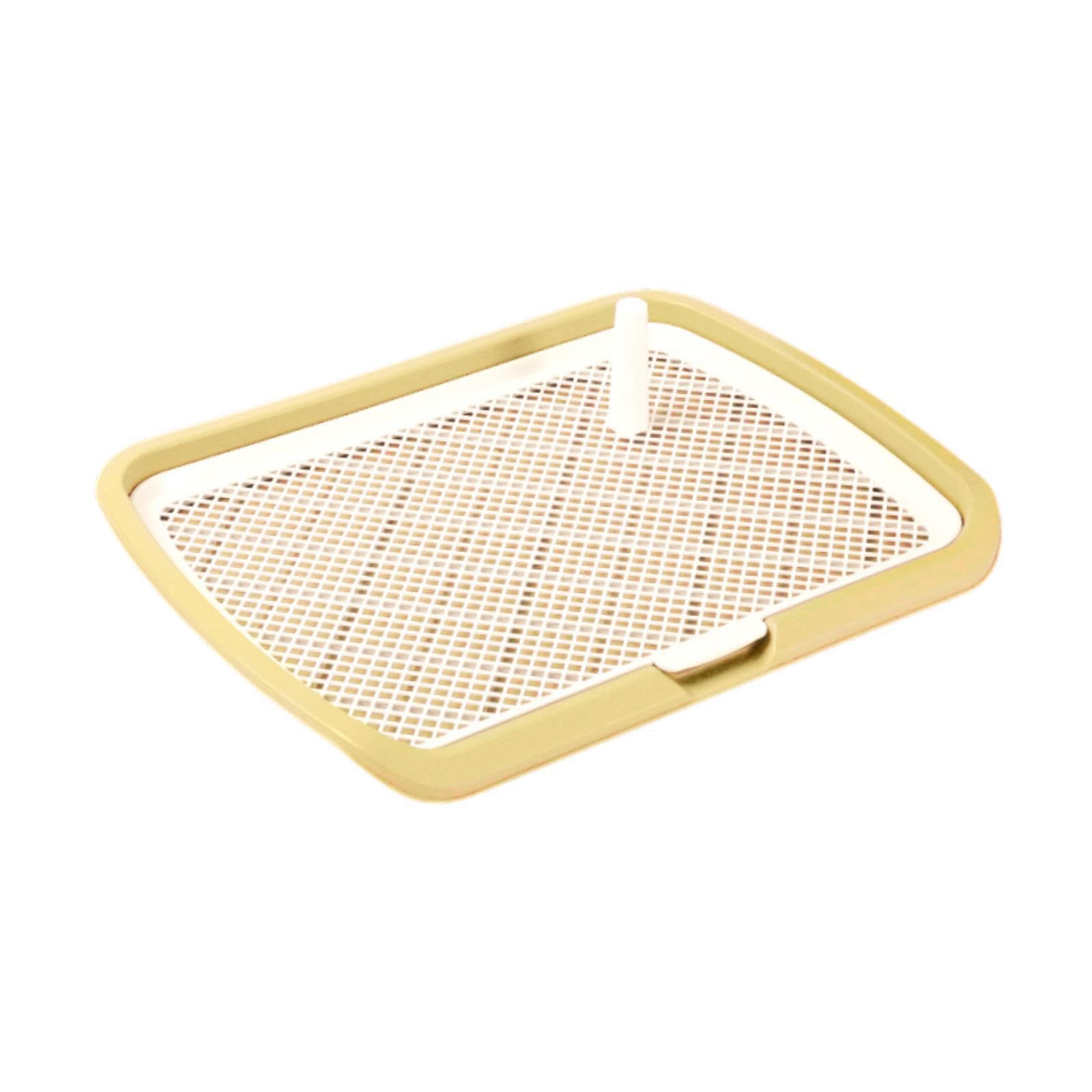 Bandeja de baño para Perros con Soporte portátil para empapadores de orina, fácil de Limpiar, para dueños de Mascotas y Cachorros en Entrenamiento, Amarillo, 66x50x5.2cm
