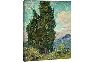 Wieco Art 'Cypresses' Canvas Print: Immerse Yourself in Van Gogh's Forest Serenity