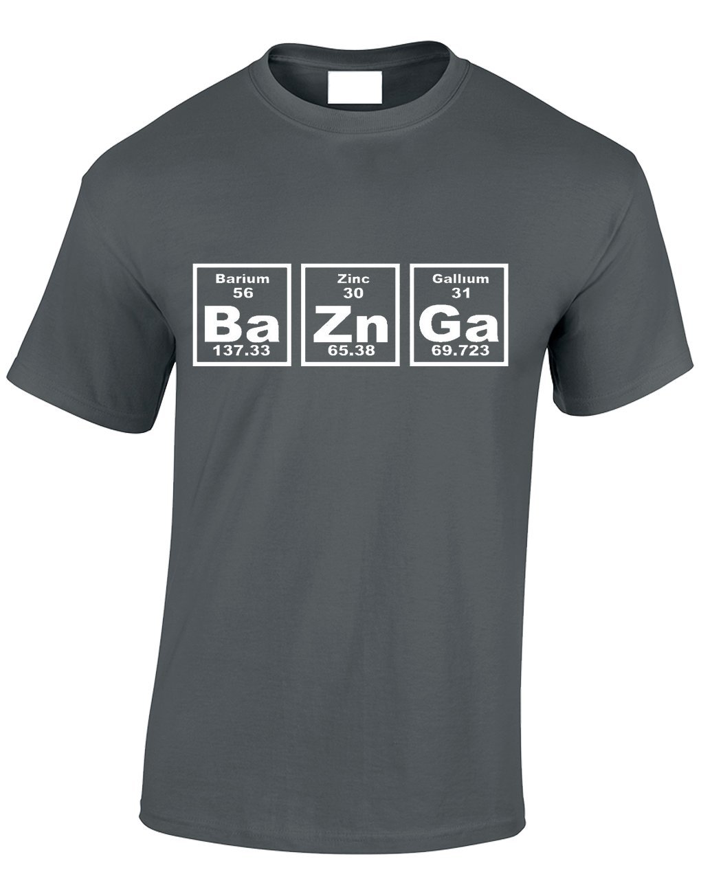 Crown Designs Men's Charcoal Bazinga Periodic Table Comedy Tv Show Inspired For & Teenagers T-Shirts Tops - /Small