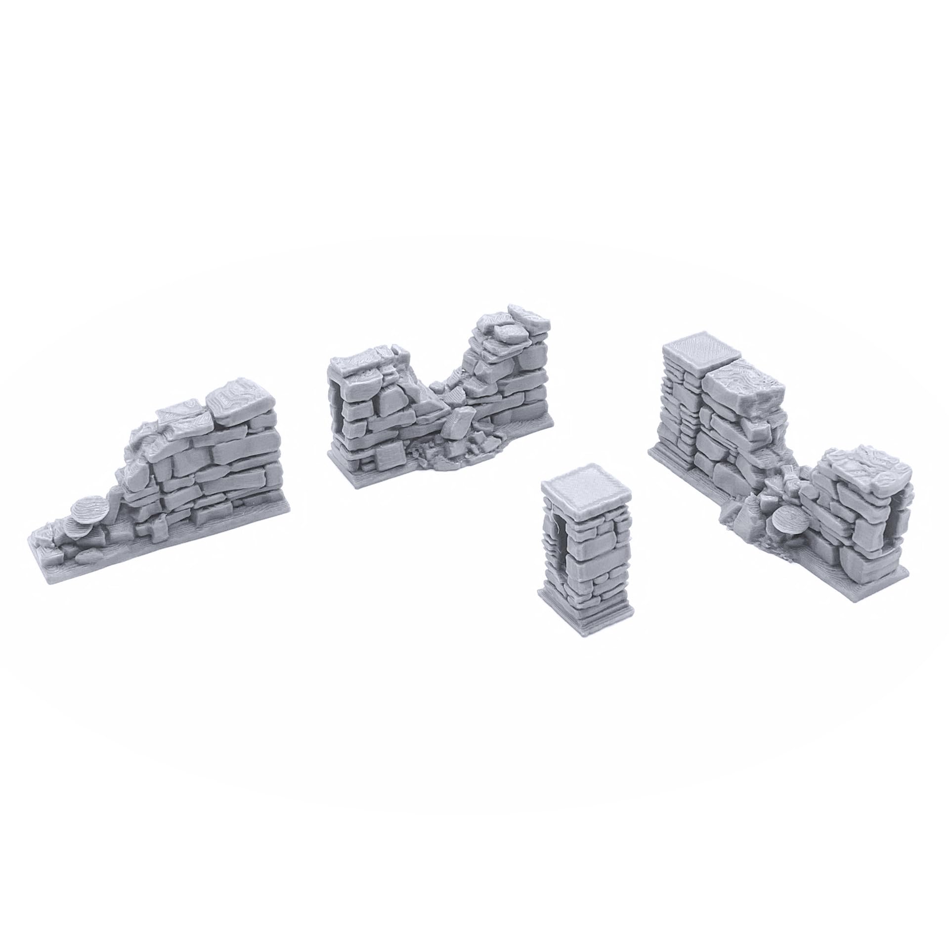 Schist Stone Fences - Terreno DND compatible con Calabozos y Dragones, Warhammer 40k, juegos de guerra en miniatura de 28 mm, juegos de rol de mesa, escenarios de juegos de guerra