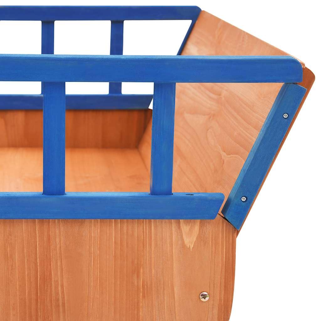 vidaXL Arenero en Forma de Barco Pirata Equipamientos Cajón de Arena Infantiles para Patio Jardín Terraza Parque Exterior Madera de Abeto