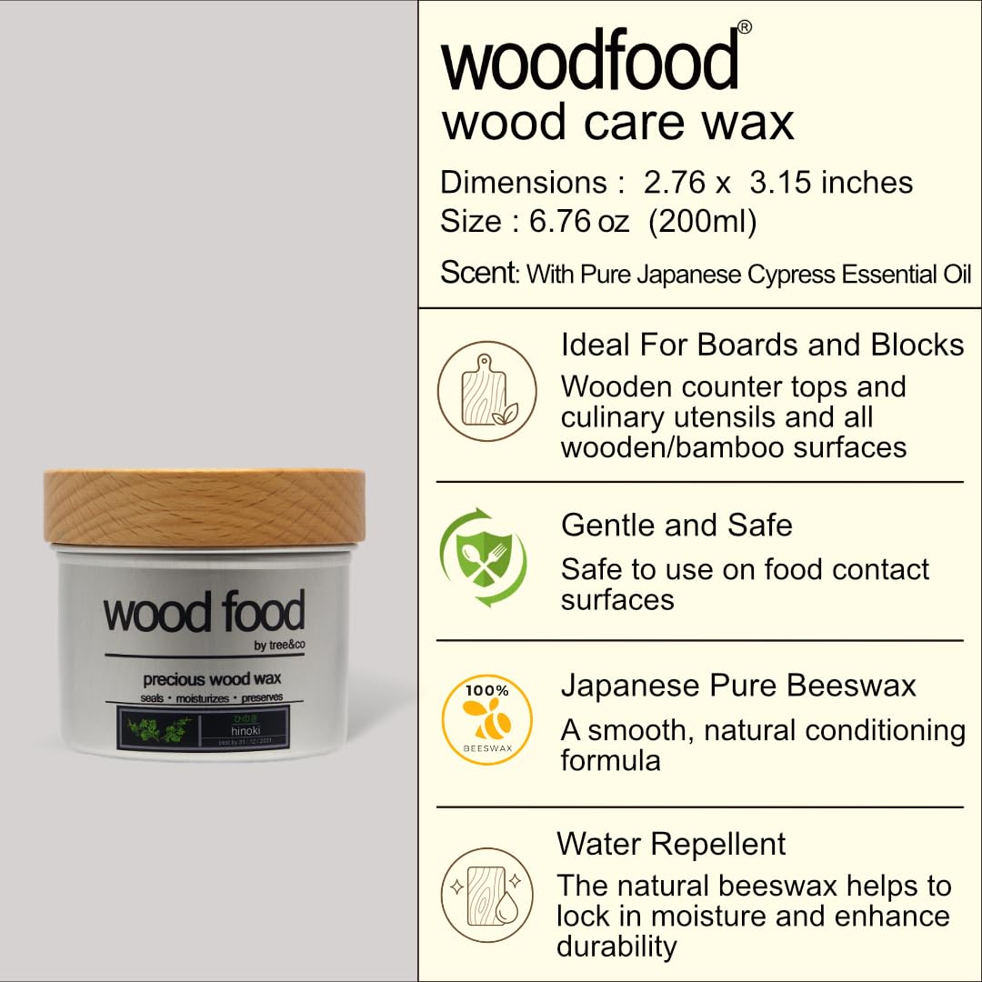 Amazon.co.jp: 天然素材100% 無添加 woodfood 木工用蜜蝋ワックス