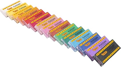 Miniatura 4 de Jovi Plastilina arcilla de modelado reutilizable y no seca barras de 5.29 oz, 4,7 libras en total juego de 15, perfecto para proyectos de arte y