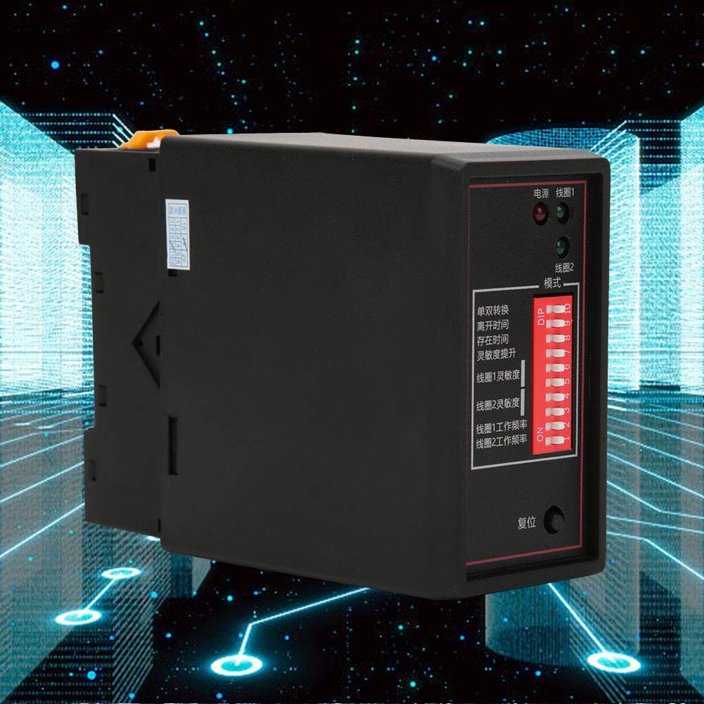 Sensor Inductivo Doble Canal PD232, Detector de Lazo para Estacionamiento de Vehículos con Sensibilidad Ajustable, Ideal para Garajes Residenciales y Comerciales, de Detección de Parking Eficiente