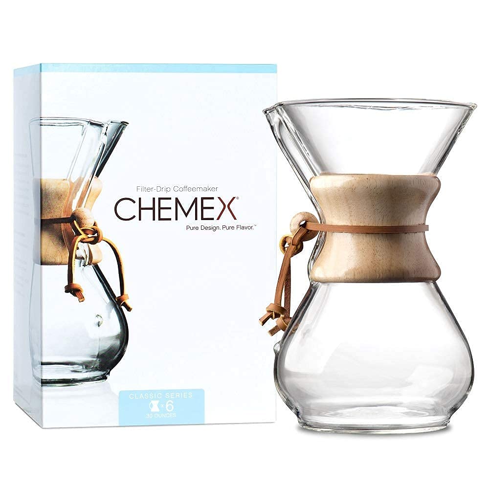 Chemex Kaffeekaraffee mit Holzhals - 6 Tassen