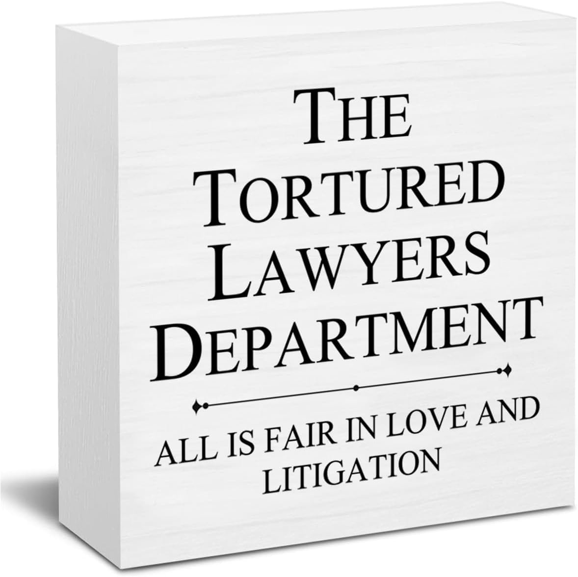 5x5 Inch Wooden Box Sign Lawyer Office Desk Decor Plaque